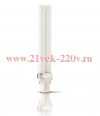 Лампа ультрафиолетовая PL S 9W/12 G23 L167 270 400нм дерматология