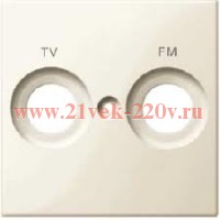 Накладка телевизионной розетки c надписью TV+FM System M Merten бежевый