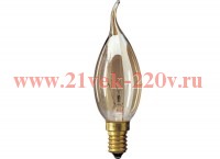 Лампа накаливания DECOR С35 FLAME GL 25W E14 (230V) FOTON_LIGHTING (S112) - лампа свеча на ветру