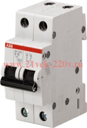 Автоматический выключатель ABB 2-полюсный SH202L C10 ( автомат )