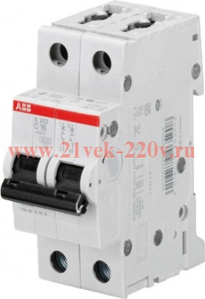 Автоматический выключатель ABB 2-полюсный S202 C40 (автомат)