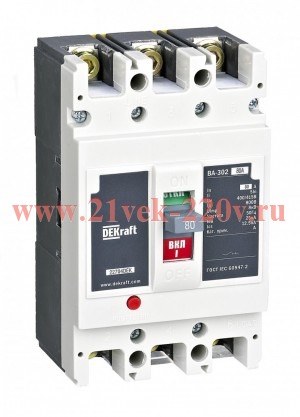 Автоматический выключатель DEKraft 3P 32А 25кА 5In ВА-301 L (автомат электрический)