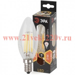 Лампа светодиодная F-LED B35-7W-827-E27 ЭРА Б0027950