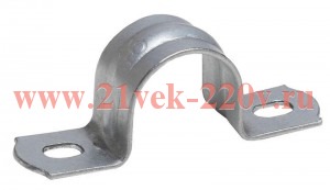 Скоба металлическая двухлапковая d 31-32мм (уп.50шт) ЭРА Б0036430