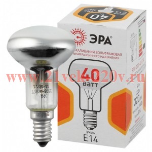 Лампа накаливания R50 40-230-E14-CL 40Вт рефлектор 230В E14 ЭРА Б0039140