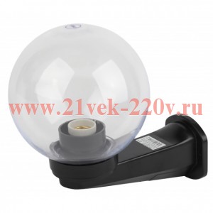 ЭРА НБУ 01-60-252 Светильник садово-парковый, шар прозрачный призма с настенным крепежом D=250 mm