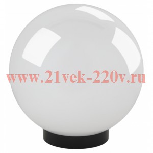 ЭРА НТУ 02-60-201 Светильник садово-парковый, шар белый призма D=200 mm
