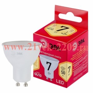 ЭРА Светодиодные лампочки RED LINE LED MR16-7W-827-GU10 R GU10 7Вт софит теплый белый свет