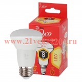 ЭРА ECO LED R63-8W-827-E27 (диод, рефлектор, 8 Вт, тепл, E27) (10/50/1500)