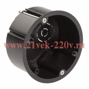 ЭРА Коробка установочная KUP-73-45-m-black для полых стен саморезы металлические лапки черная IP20