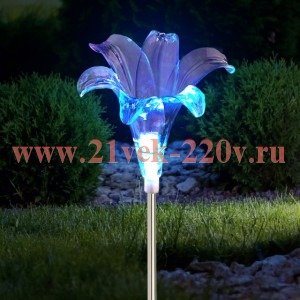 ЭРА Светильник уличный ERASF22-19 Лилия на солнечных батареях садовый 75 см