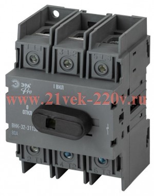 Выключатель-разъединитель ВНК-32-31130 PRO mvr20-3-080E 3П 80А с установленной фронтальной рукояткой