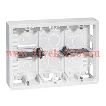 Коробка для накладного монтажа Legrand Mosaic 2х6/8 или 2х3х2 модуля высота 50мм