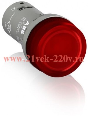 Лампа ABB CL2-520R красная со встроенным светодиодом 220В DC