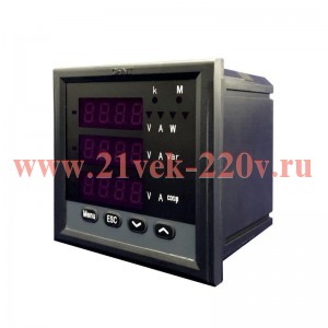 Прибор измерительный многофункциональный PD666-2S4 380В 5А 3ф 72х72 светодиод. дисплей RS485 CHINT 2