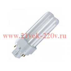 Лампа компактная люминесцентная DULUX D/E 18W/31 830 G24q 2 (тёплый белый 3000К)