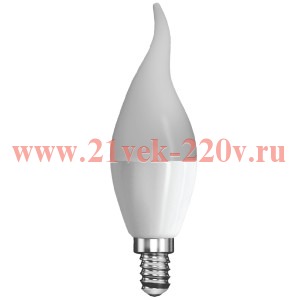 Лампа светодиодная свеча на ветру FL-LED CA37 5,5W 2700К E14 510Лм 37*108mm FOTON тёплый белый свет