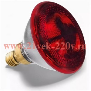 Лампа инфракрасная FL-IR PAR38 175W RED E27 230V красное стекло