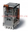 Миниатюрное реле Finder 4СО AgNi 7A AC (50/60Гц) 24В кнопка тест с блокировкой, индикатор