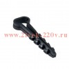 Дюбель-хомут (6х14 мм) для плоского кабеля черный (10 шт.) EKF PROxima