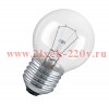 Лампа накаливания CLASSIC P CL 60W 230V E27 (шарик прозрачный d=45 l=75)