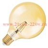 Лампа филаментная светодиодная шар Osram LED Vintage GLOBE G125 51 7.5W/825 DIM E27 Filament178x125