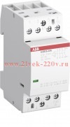 Модульный контактор ESB25-40N-01 модульный (25А АС-1, 4НО), катушка 24В AC/DC
