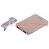 Intro PB600 USB зарядки_25Power bank 5000 mAh розовые (50/3000)