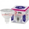 ЭРА Лампочка светодиодная STD LED Lense MR16-8W-860-GU5.3 GU5.3 8Вт линзованная софит холодный белый