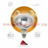 ЭРА Инфракрасная лампа ИКЗ 220-250 R127 E27, кратность 1 шт., для обогрева животных и освещения, 250