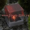 ЭРА L-PL20-СUB Садовый светильник на солнечной батарее, пластик, прозрачный, черный, 20 см (24/648)