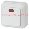 Выключатель с подсветкой 10А-250В IP20 ОУ Intro Quadro, белый 2-102-01 (5055945565621)