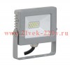 Прожектор светодиодный СДО 07-10 10W 6500K 850Lm серый IP65 IEK