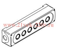Корпус кнопочного поста MEP6-0 на 6 элементов пластиковый ABB