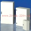 Навесной металлический влагозащищенный шкаф DKC CE IP55 600х800х300мм двухдверный с монтажной платой