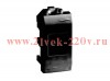 Розетка компьютерная Brava RJ-45 кат.5E (разъем AMP) 1 модуль черная DKC