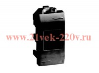 Розетка компьютерная Brava RJ-45 кат.5E (разъем AMP) 1 модуль черная DKC