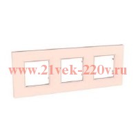 Рамка Unica Quadro 3 поста розовый жемчуг