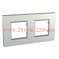Рамка Unica Quadro 2 поста серебро