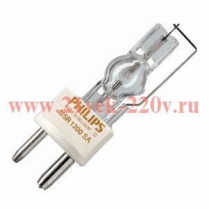 Лампа металогалогенная PHILIPS MSR 1200W/2 G22 6700/7200К 13,8A 800h d40*175 110000lm Cold Strike