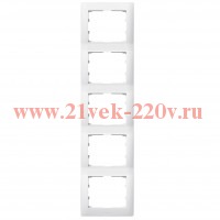 Рамка Legrand Galea Life 5 постов вертикальная White