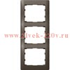 Рамка Legrand Galea Life 3 поста вертикальная Dark Bronze