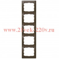 Рамка Legrand Galea Life 5 постов вертикальная Dark Bronze