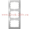 Рамка Legrand Galea Life 3 поста вертикальная Aluminium