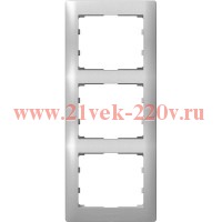 Рамка Legrand Galea Life 3 поста вертикальная Aluminium