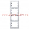 Рамка Legrand Galea Life 4 поста вертикальная Aluminium