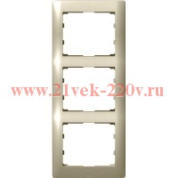 Рамка Legrand Galea Life 3 поста вертикальная Titanium