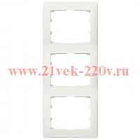 Рамка Legrand Galea Life 3 поста вертикальная Pearl
