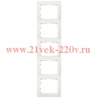 Рамка Legrand Galea Life 5 постов вертикальная Pearl