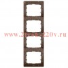 Рамка 4п вер Cor.CocoaBrown GL LEGRAND
